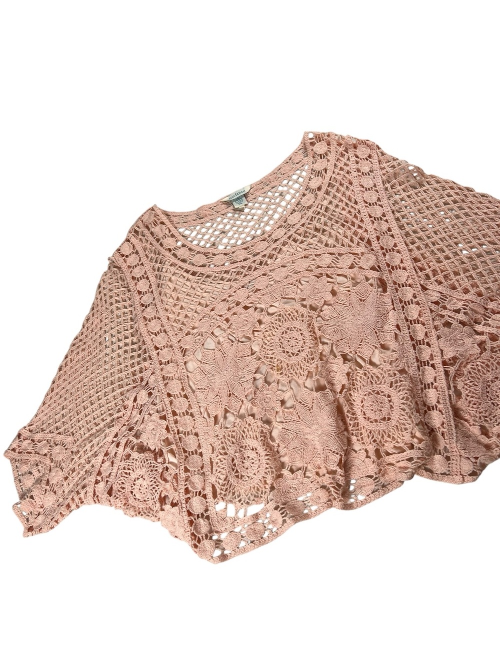 Sundance Crochet Lace Pullover Oversized Top Size XL - Picture 3 of 16